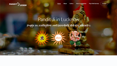 Panditji Lucknow Website by AltWare